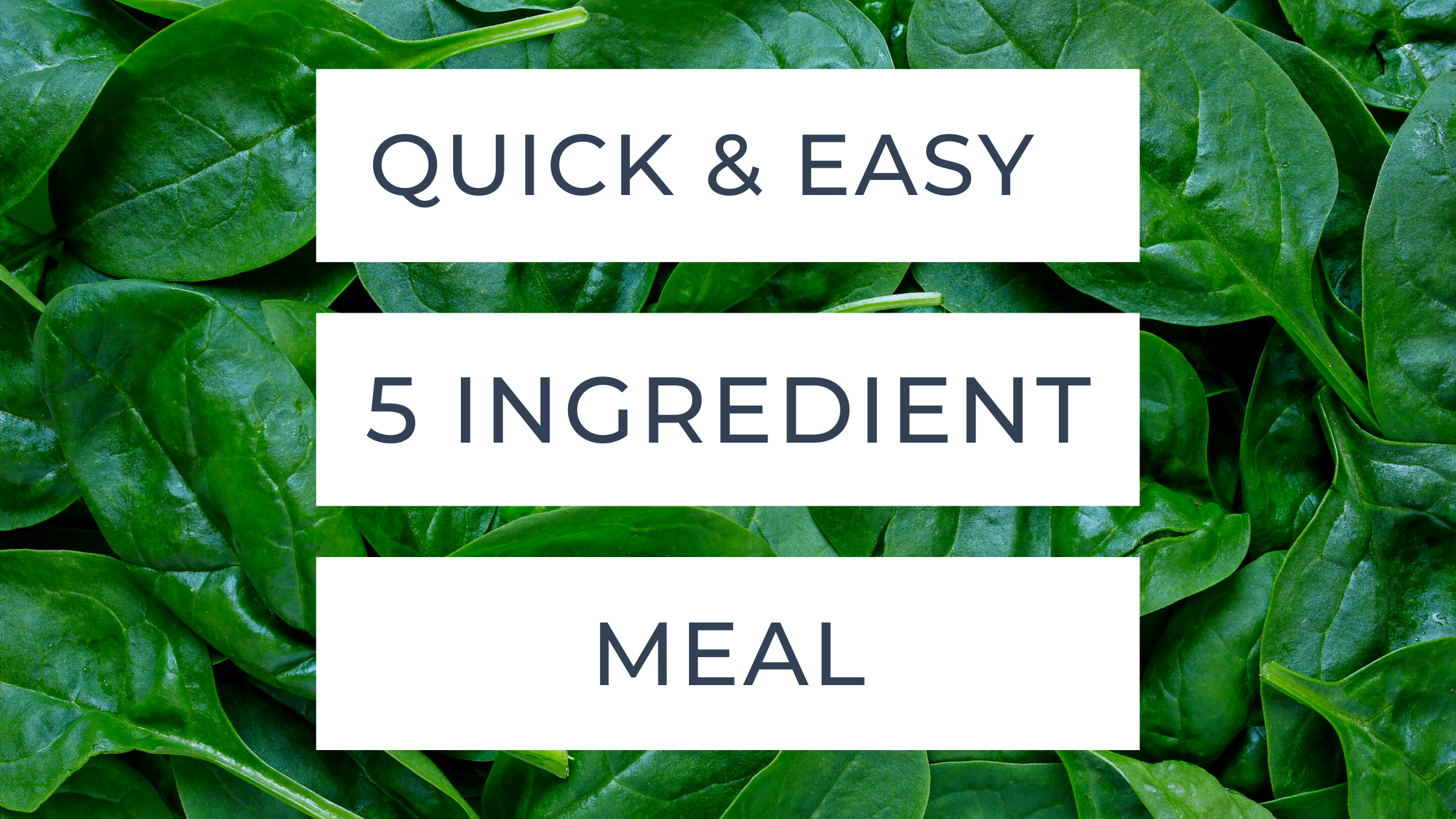 Quick and Easy 5 Ingredient Meal