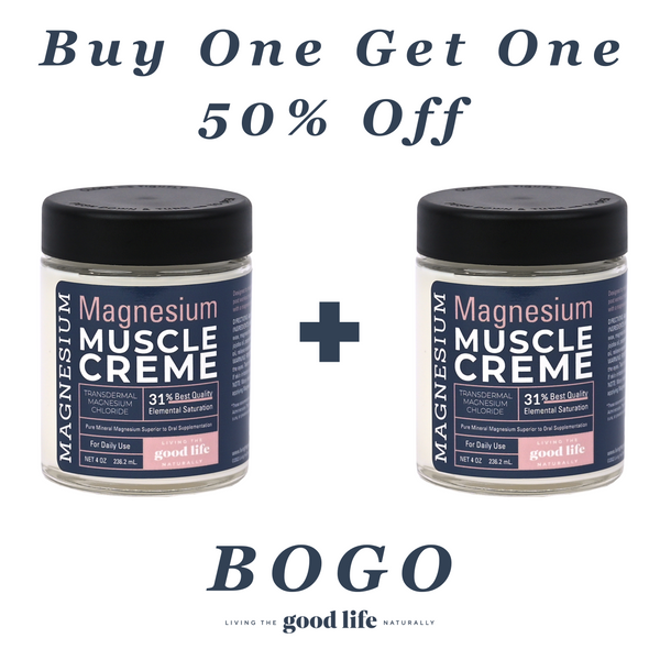 Earth Day Sale - Buy One Magnesium Muscle Creme Get One Mag Muscle Creme 50% Off