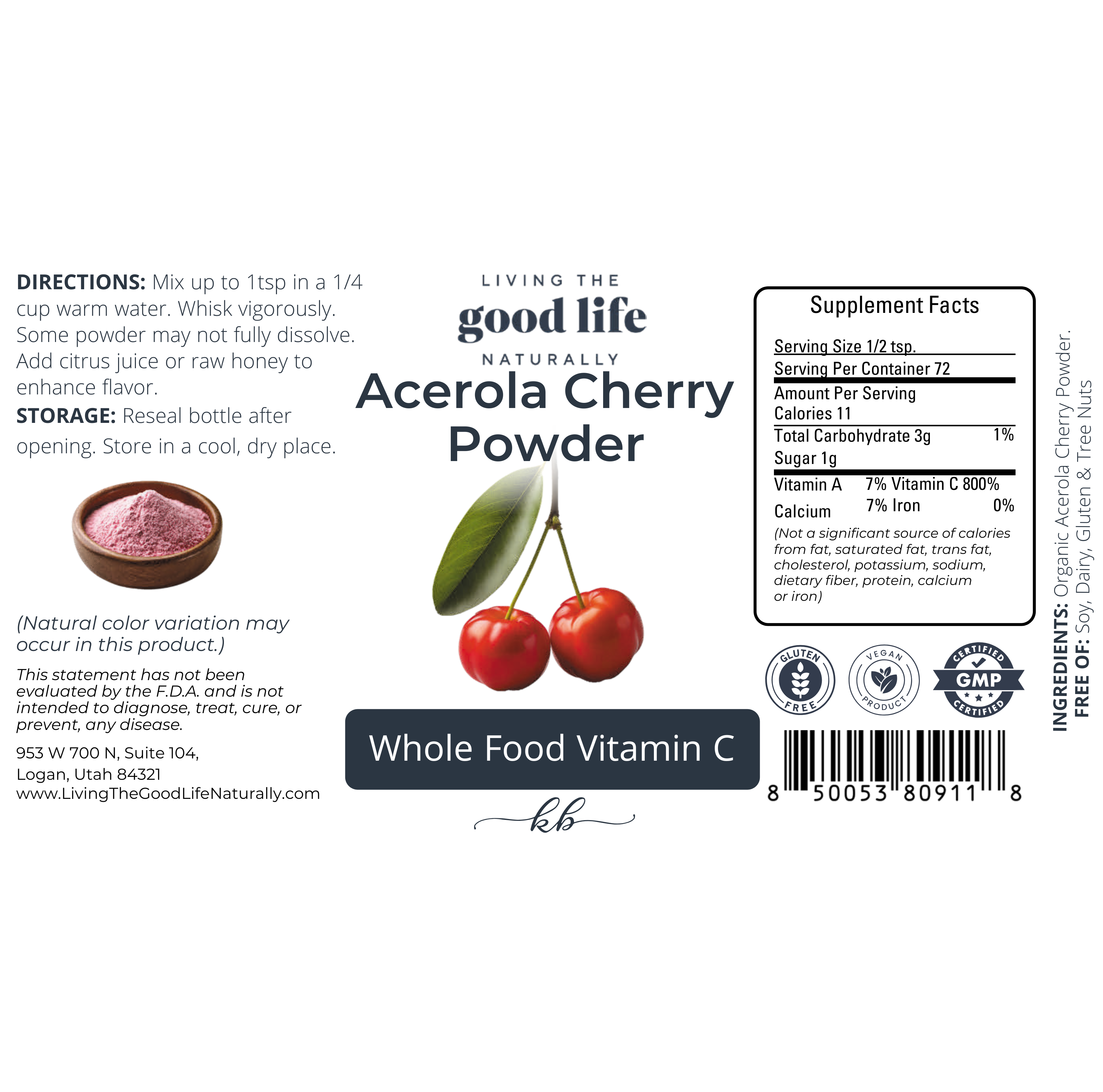 Acerola Cherry Powder: Buy 3 Save 25%